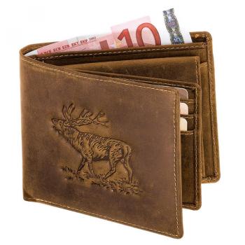 Wallet with Embossed Deer